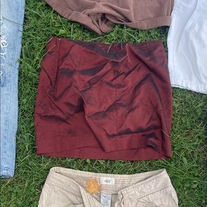 Elegant Burgundy Skirt